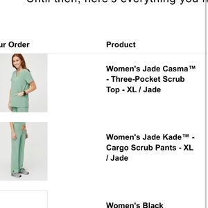 Jade Figs Scrub Set Size XL top and bottom, only worn a couple times.